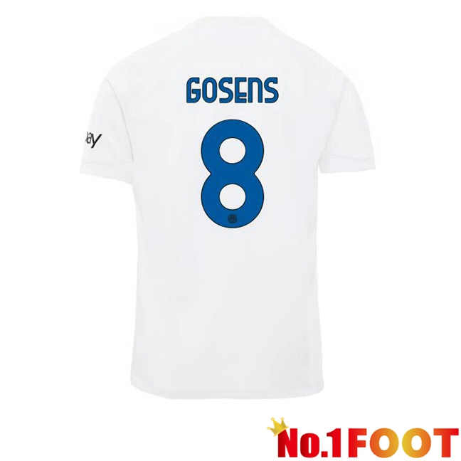 Inter Milan (GOSENS 8) Away Football Jersey White 2023/2024