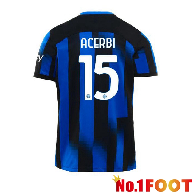 Inter Milan (ACERBI 15) Home Football Jersey Blue 2023/2024