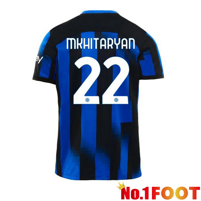 Inter Milan (MKHITARYAN 22) Home Football Jersey Blue 2023/2024