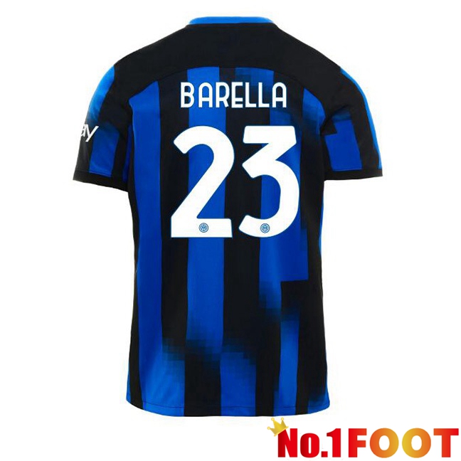 Inter Milan (BARELLA 23) Home Football Jersey Blue 2023/2024