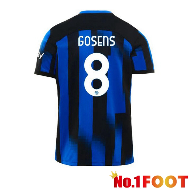 Inter Milan (GOSENS 8) Home Football Jersey Blue 2023/2024