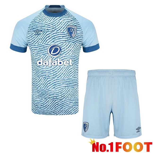 AFC Bournemouth Kids Away Football Jersey Blue 2023/2024