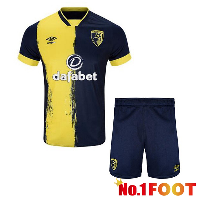 AFC Bournemouth Kids Third Football Jersey Yellow Blue 2023/2024