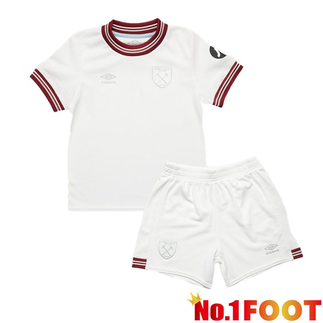 West Ham Kids Away Football Jersey White 2023/2024