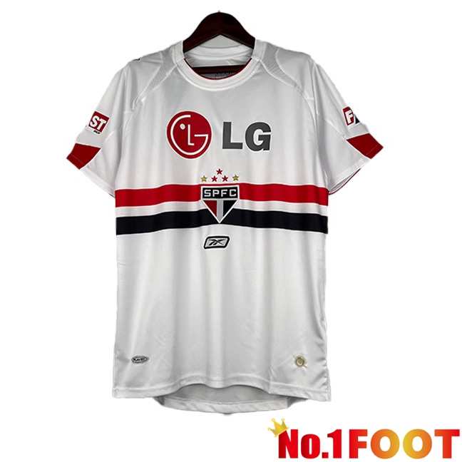 Sao Paulo FC Retro Home Football Jersey White 2007-2008