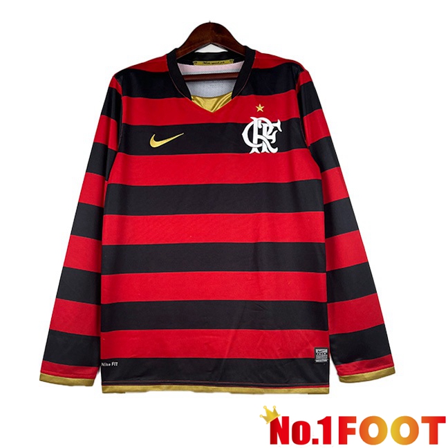 Flamengo Retro Home Football Jersey Long sleeve Red 2008-2009