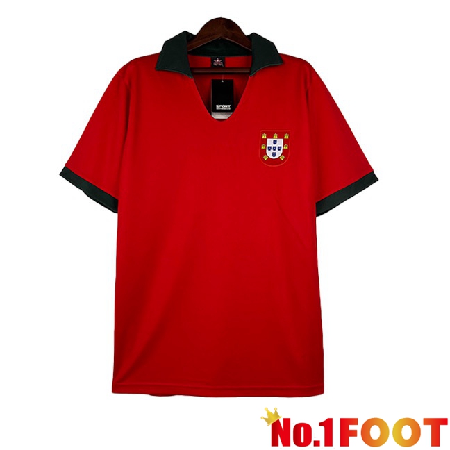 Portugal Retro Home Football Jersey Red 1972