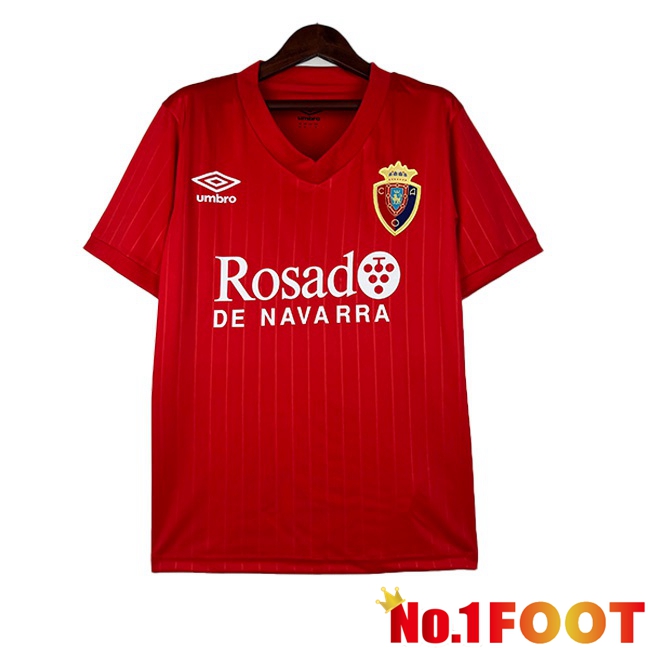 CA Osasuna Retro Home Football Jersey Red 1987-1988