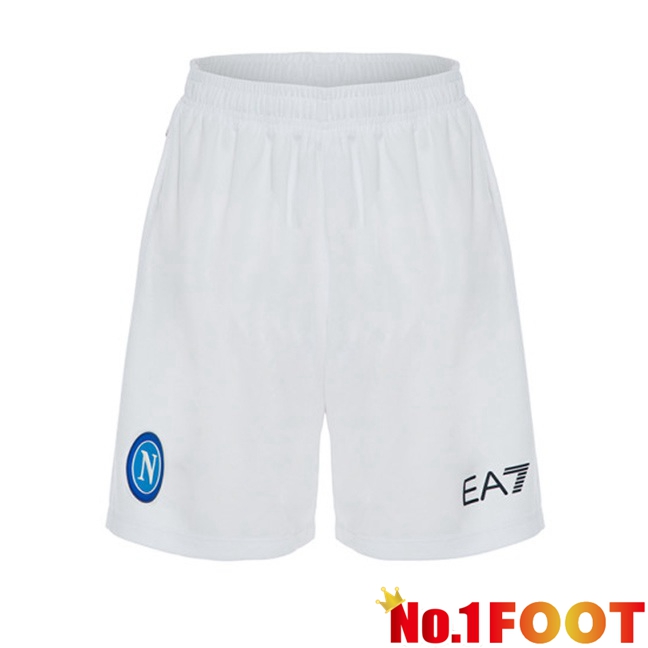 SSC Napoli Soccer Shorts Away White 2023/2024