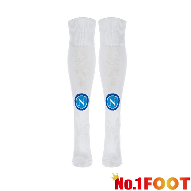 SSC Napoli Soccer Socks Away White 2023/2024