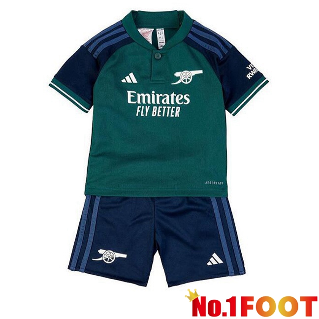 Arsenal Kids Soccer Jersey Third Green 2023/2024