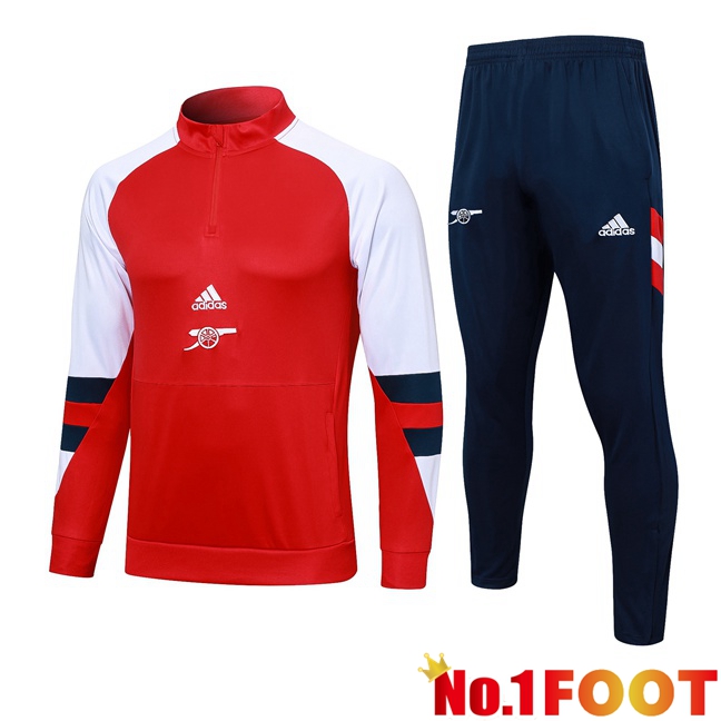 Arsenal Training Tracksuit Suit Red White 2023/2024