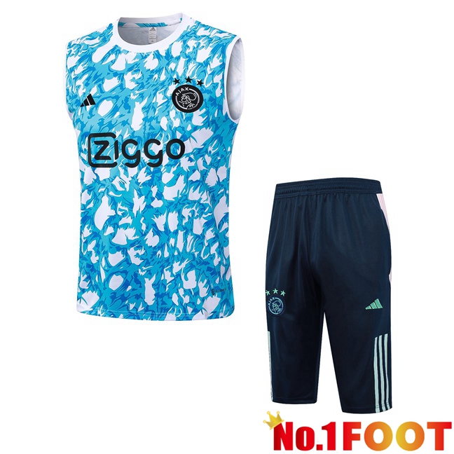 AFC Ajax Soccer Vest + Shorts Blue 2023/2024