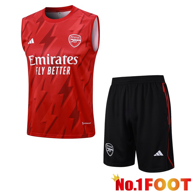 Arsenal Soccer Vest + Shorts Red 2023/2024