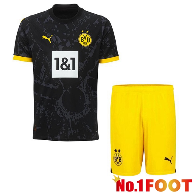 Dortmund BVB Kids Soccer Jersey Away Black 2023/2024