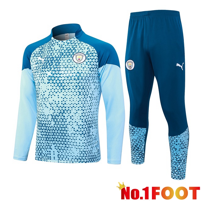 Manchester City Training Tracksuit Suit Blue 2023/2024