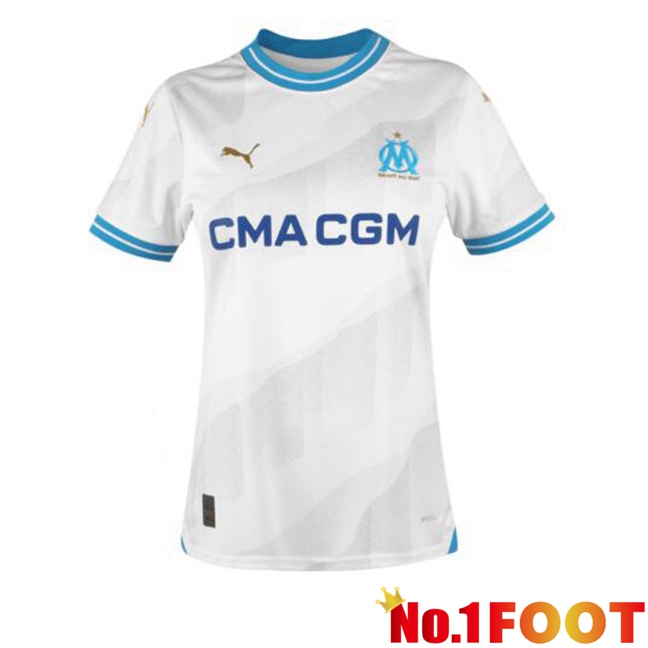 Marseille OM Womens Soccer Jersey Home White 2023/2024