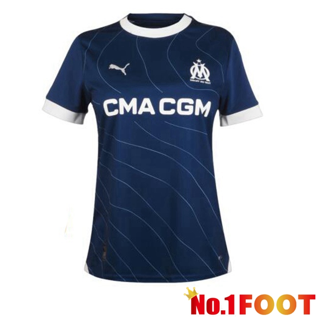 Marseille OM Womens Soccer Jersey Away Blue 2023/2024