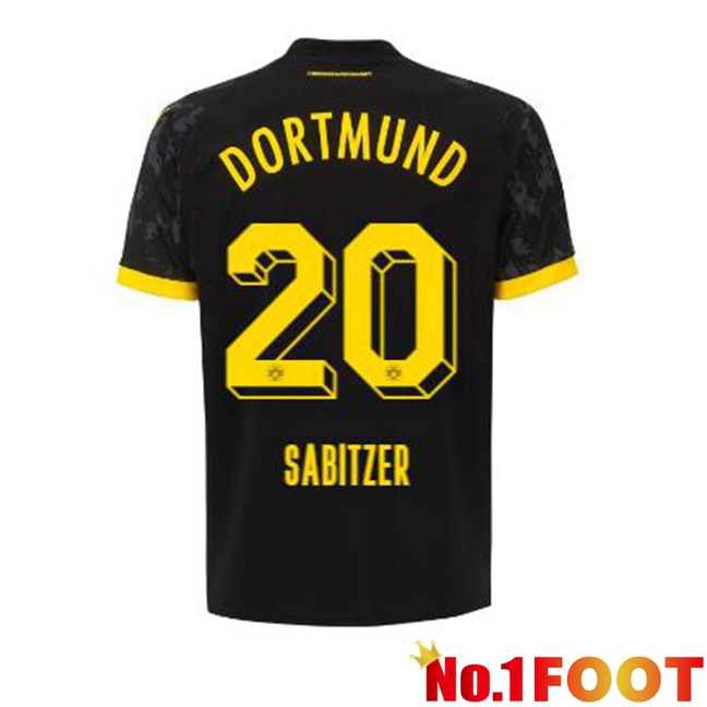 Dortmund BVB (Sabitzer 20) Soccer Jersey Away Black 2023/2024