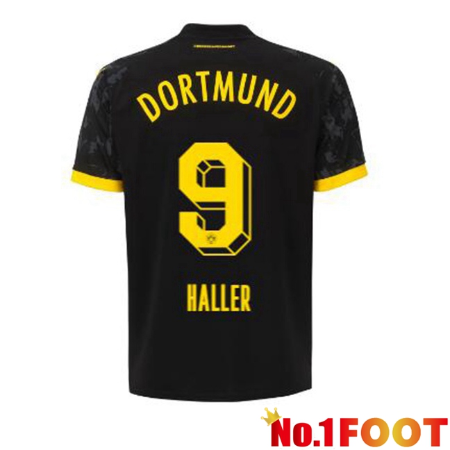 Dortmund BVB (Haller 9) Soccer Jersey Away Black 2023/2024