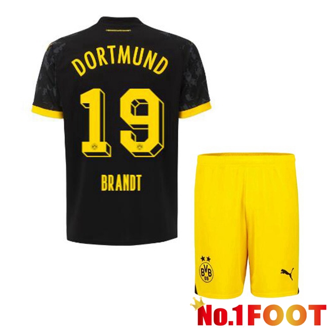 Dortmund BVB (Brandt 19) Kids Soccer Jersey Away Black 2023/2024