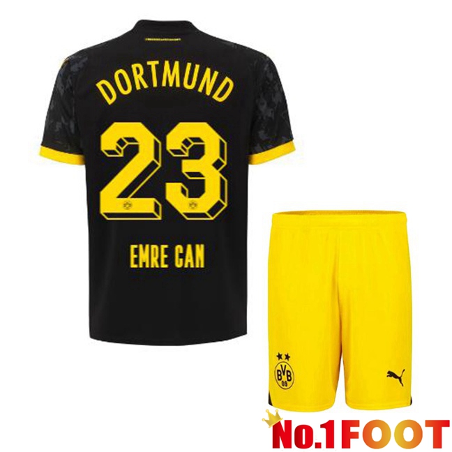 Dortmund BVB (Emre Can 23) Kids Soccer Jersey Away Black 2023/2024