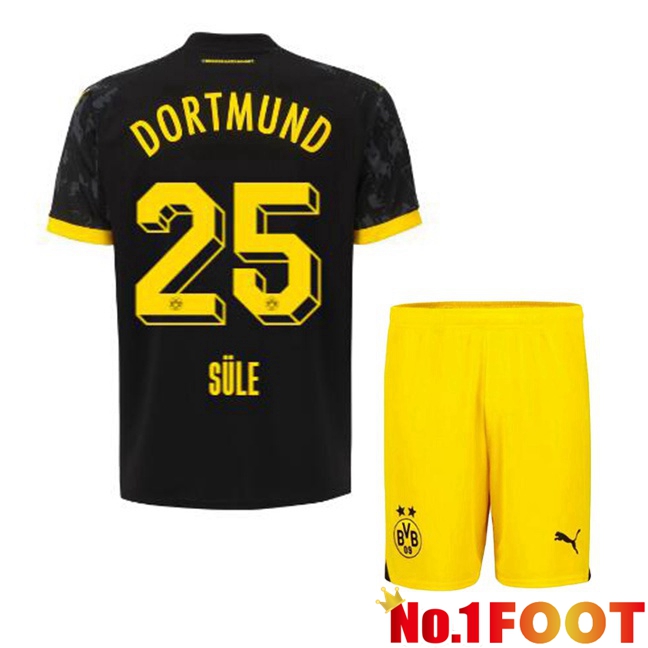 Dortmund BVB (Süle 25) Kids Soccer Jersey Away Black 2023/2024