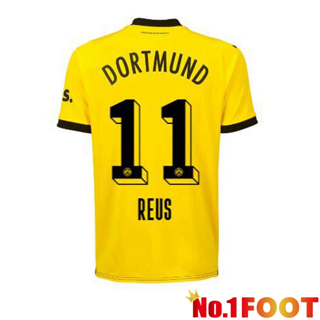 Dortmund BVB (Reus 11) Soccer Jersey Home Yellow Black 2023/2024