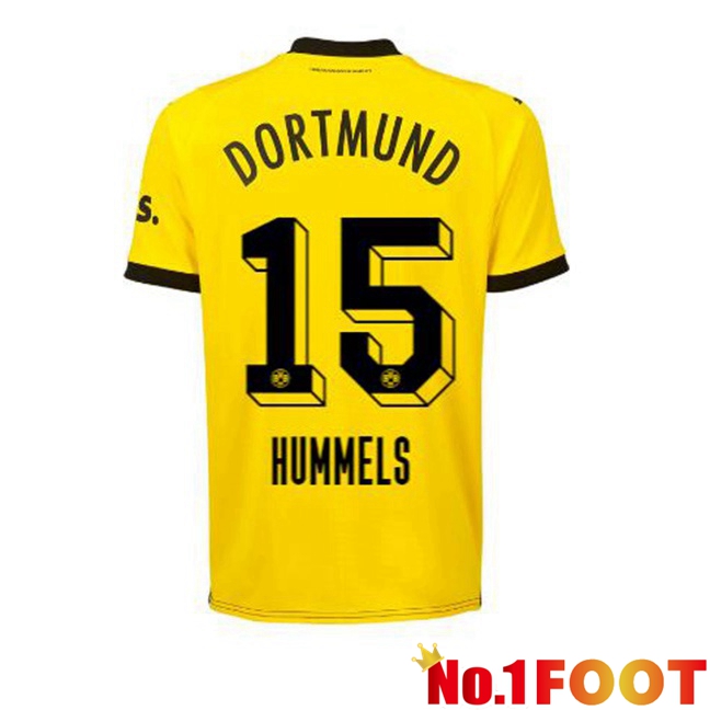 Dortmund BVB (Hummels 15) Soccer Jersey Home Yellow Black 2023/2024