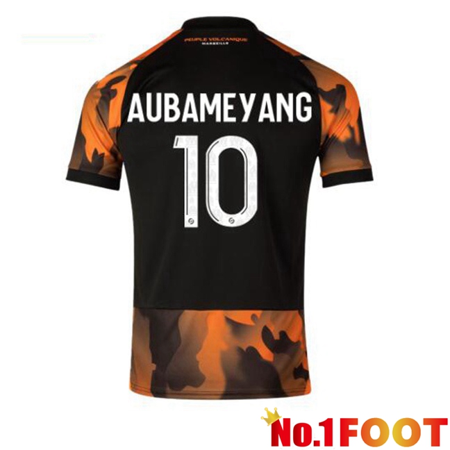 Marseille OM (AUBAMEYANG 10) Soccer Jersey Third Black Yellow 2023/2024