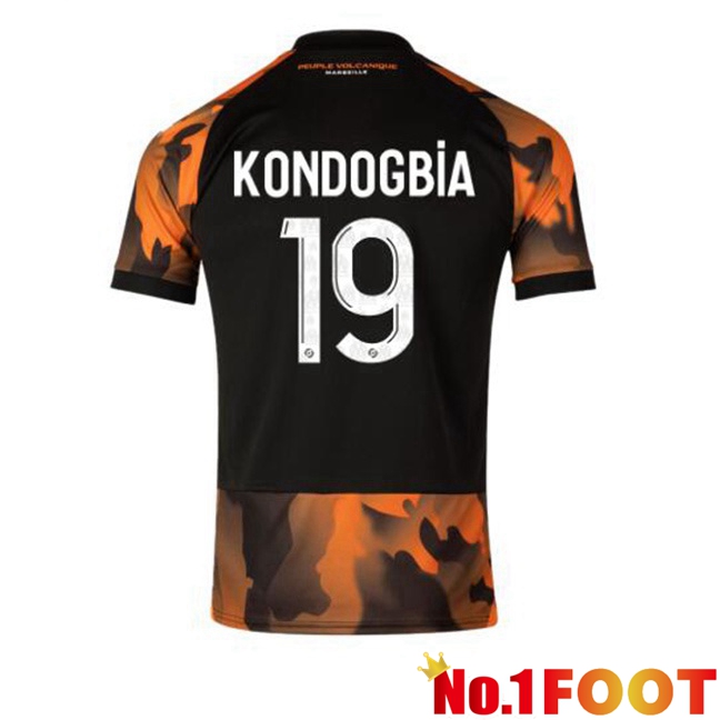 Marseille OM (KONDOGBIA 19) Soccer Jersey Third Black Yellow 2023/2024