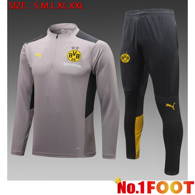 Dortmund BVB Kids Training Tracksuit Suit Grey 2023/2024