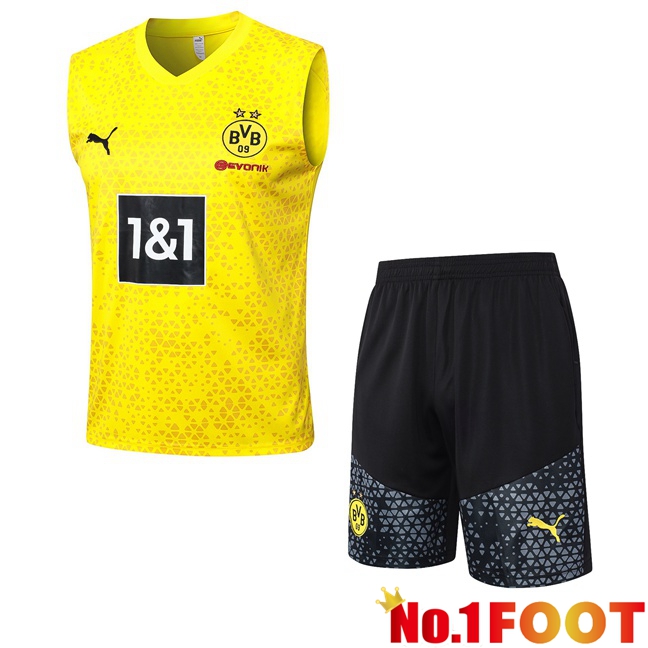 Dortmund BVB Soccer Vest + Shorts Yellow 2023/2024