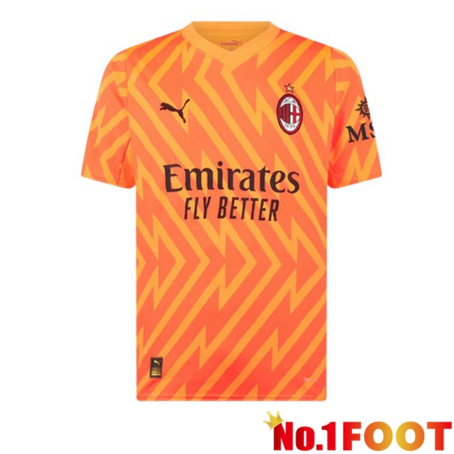 AC Milan Goalkeeper Soccer Jersey Orange 2023/2024