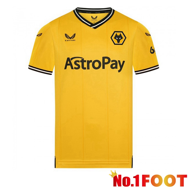 Wolves Soccer Jersey Home Yellow 2023/2024