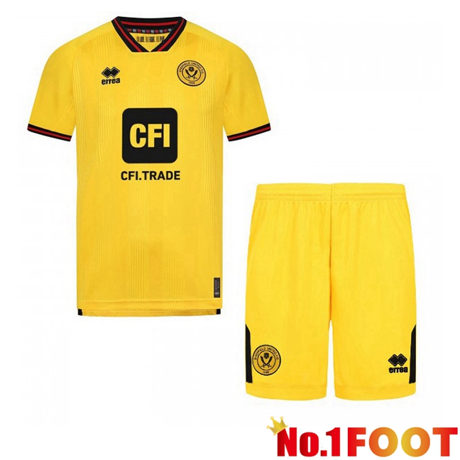 Sheffield United Kids Soccer Jersey Away Yellow 2023/2024