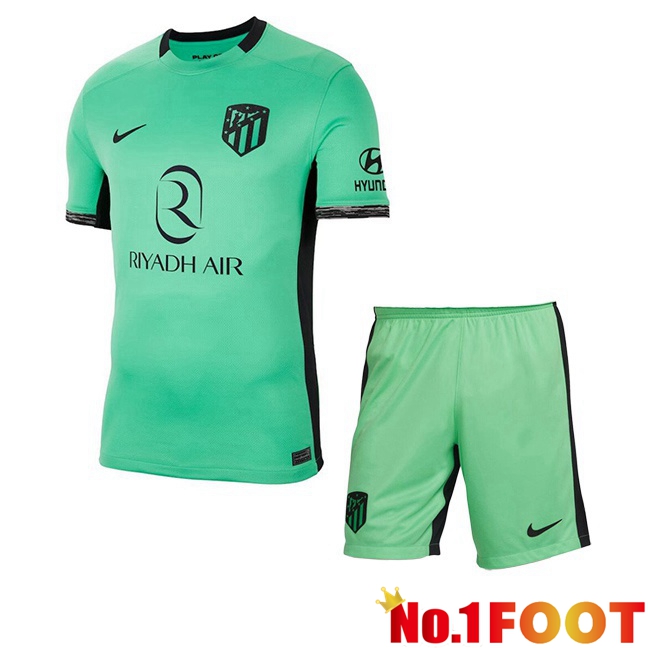 Atletico Madrid Kids Soccer Jersey Third Green 2023/2024