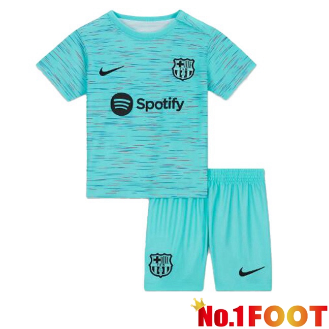 FC Barcelona Kids Soccer Jersey Third Green 2023/2024