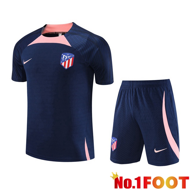 Atletico Madrid Training T Shirt + Shorts Royal Blue 2023/2024