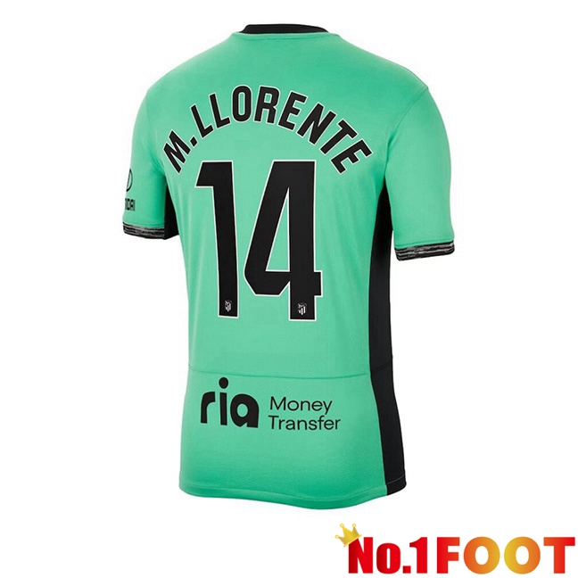 Atletico Madrid (M. Llorente 14) Soccer Jersey Third Green 2023/2024