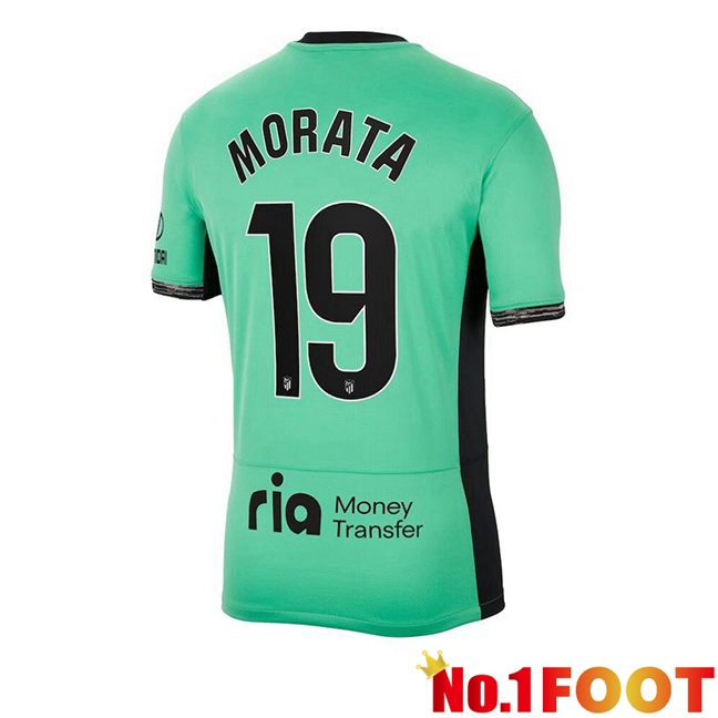 Atletico Madrid (Morata 19) Soccer Jersey Third Green 2023/2024