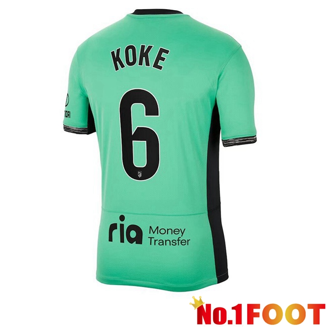 Atletico Madrid (Koke 6) Soccer Jersey Third Green 2023/2024