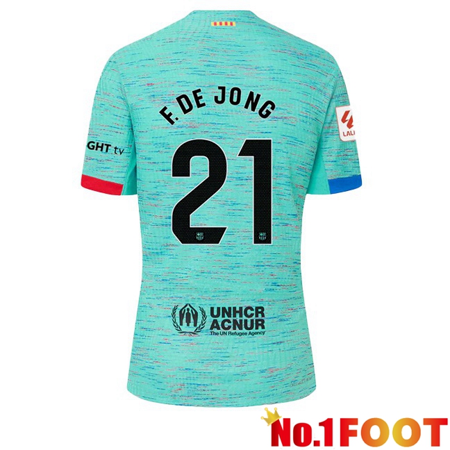 FC Barcelona (F. De JONG 21) Soccer Jersey Third Green 2023/2024