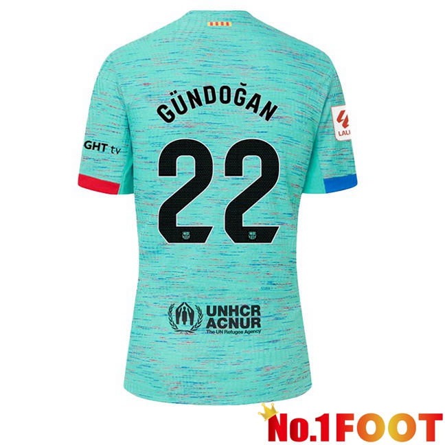 FC Barcelona (GÜNDOĞAN 22) Soccer Jersey Third Green 2023/2024