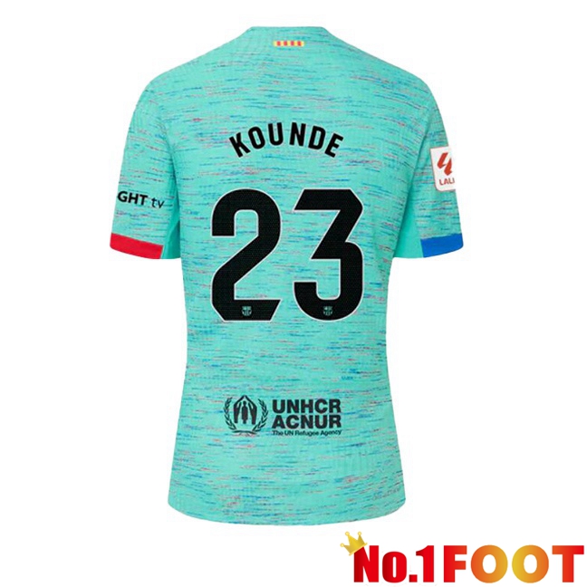 FC Barcelona (KOUNDE 23) Soccer Jersey Third Green 2023/2024