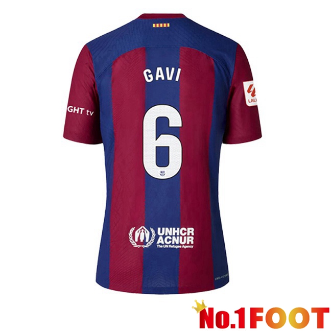 FC Barcelona (GAVI 6) Soccer Jersey Home Blue Red 2023/2024