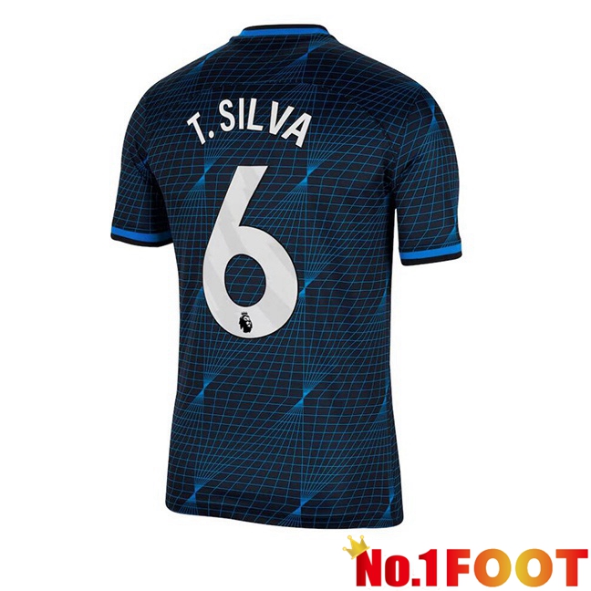 FC Chelsea (T. Silva 6) Soccer Jersey Away Blue 2023/2024