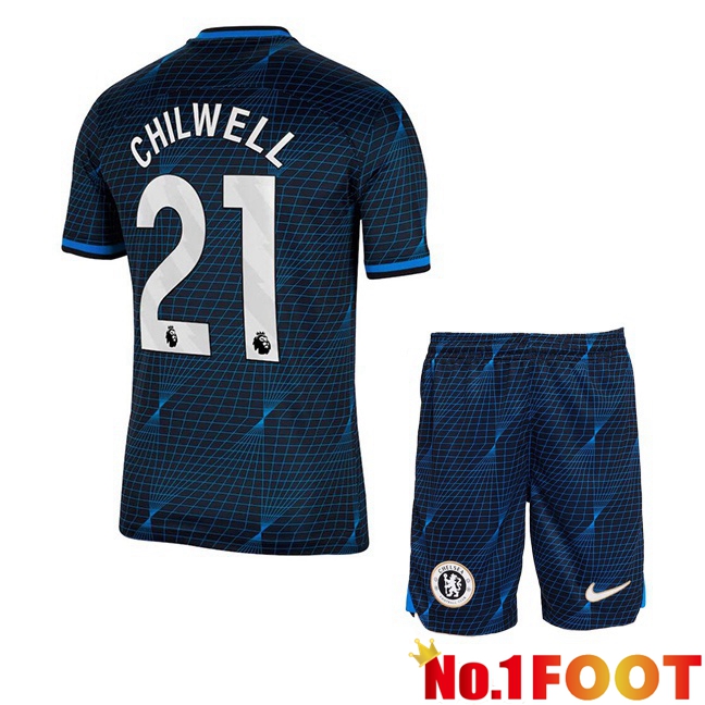 FC Chelsea (Chilwell 21) Kids Soccer Jersey Away Blue 2023/2024