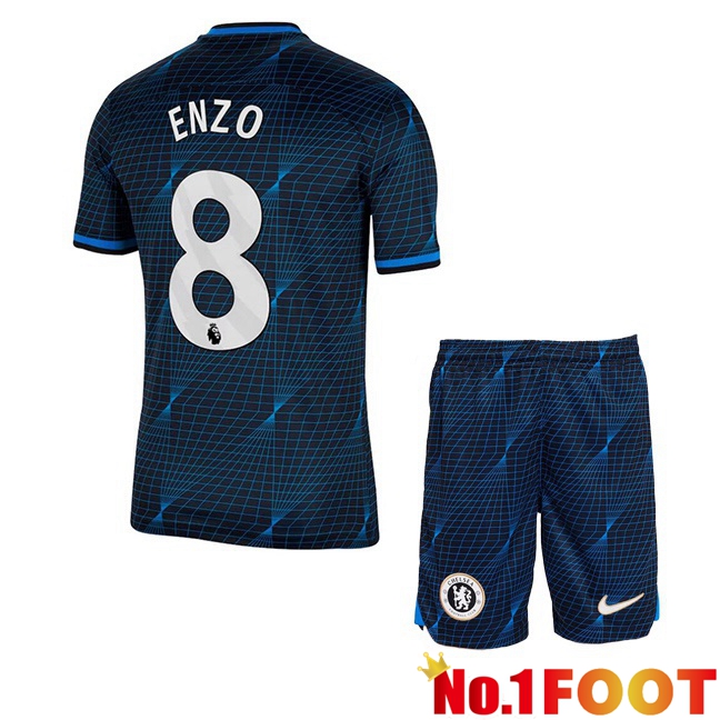 FC Chelsea (Enzo 8) Kids Soccer Jersey Away Blue 2023/2024