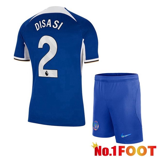 FC Chelsea (Disasi 2) Kids Soccer Jersey Home Blue 2023/2024